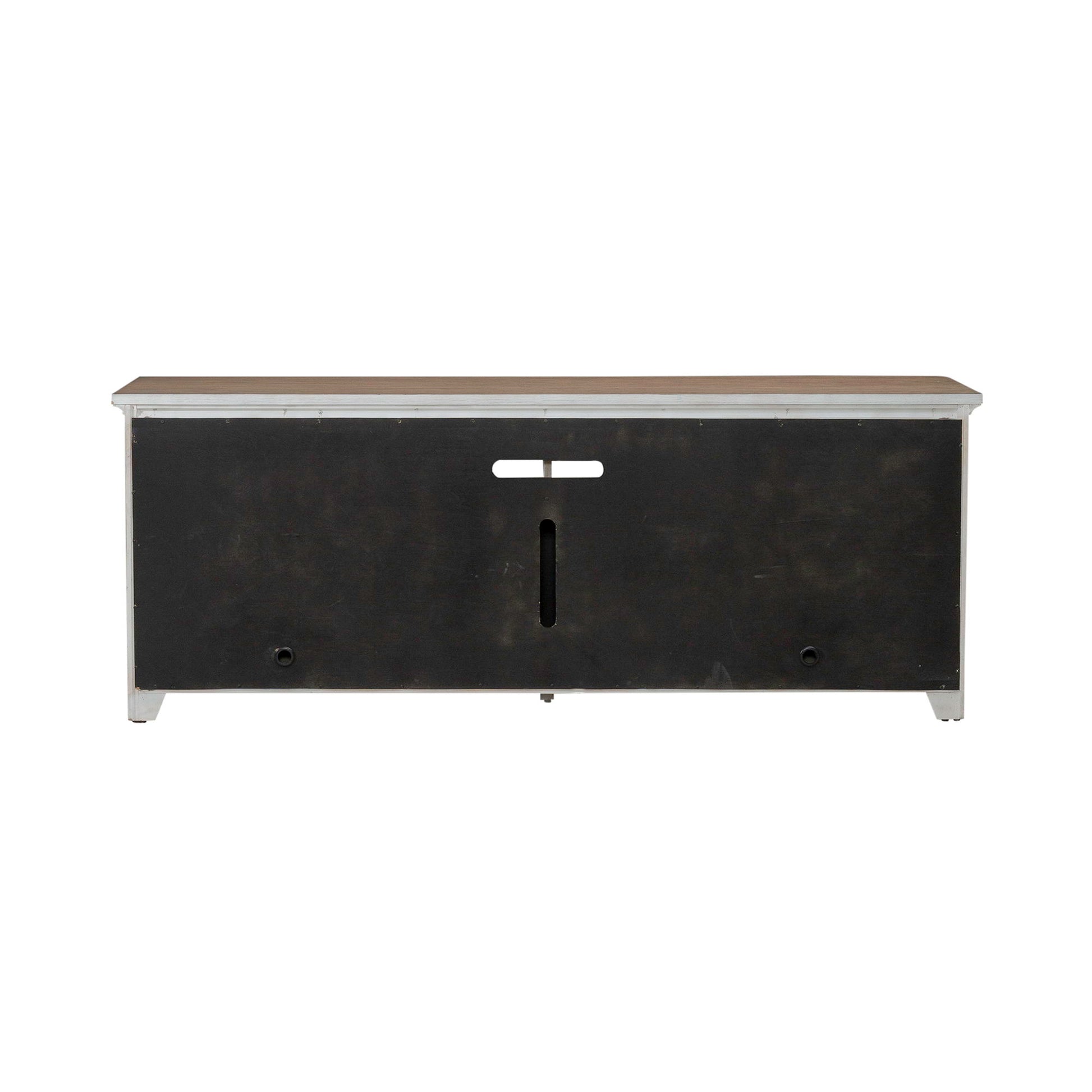 79" Fireplace TV Console - Medium Brown - Hornell Furniture Outlet