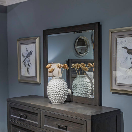 Caruso Heights - Landscape Mirror - Aged Whiskey - Hornell Furniture Outlet