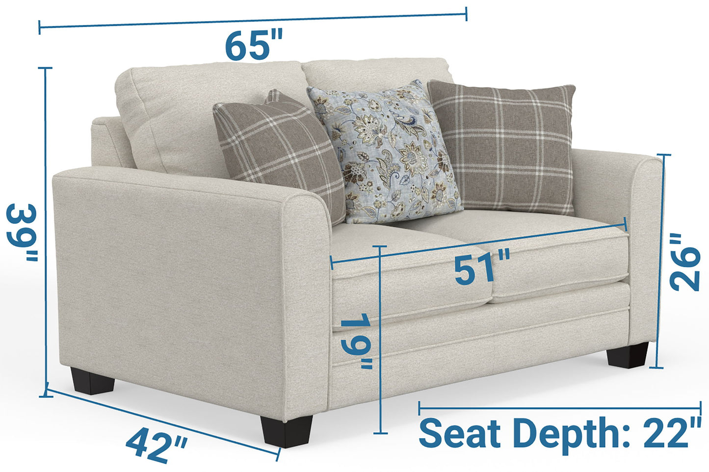 Magnolia - Loveseat - Shell - Hornell Furniture Outlet