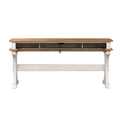 Farmhouse Reimagined - Console Bar Table - White - Hornell Furniture Outlet