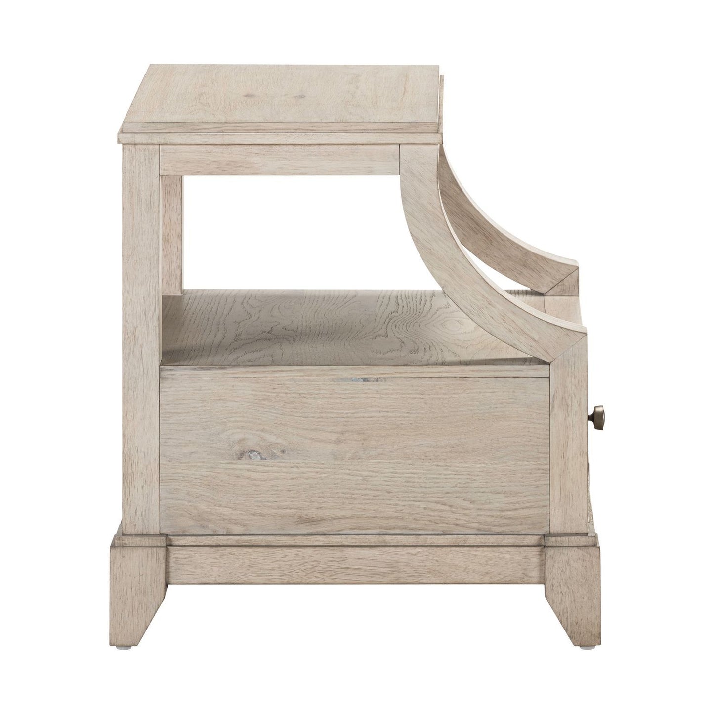 New Haven - Chairside Table - Sanctuary White - Hornell Furniture Outlet