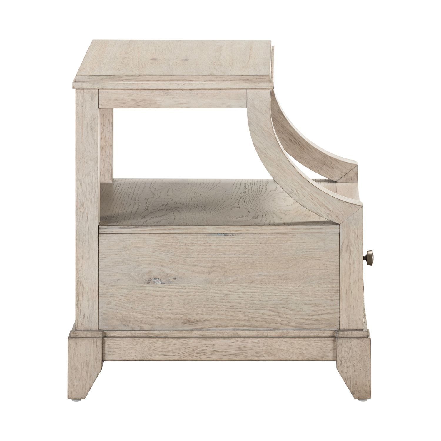 New Haven - Chairside Table - Sanctuary White - Hornell Furniture Outlet