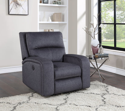 Lovell - Power Reclining Chair - Dark Gray - Hornell Furniture Outlet