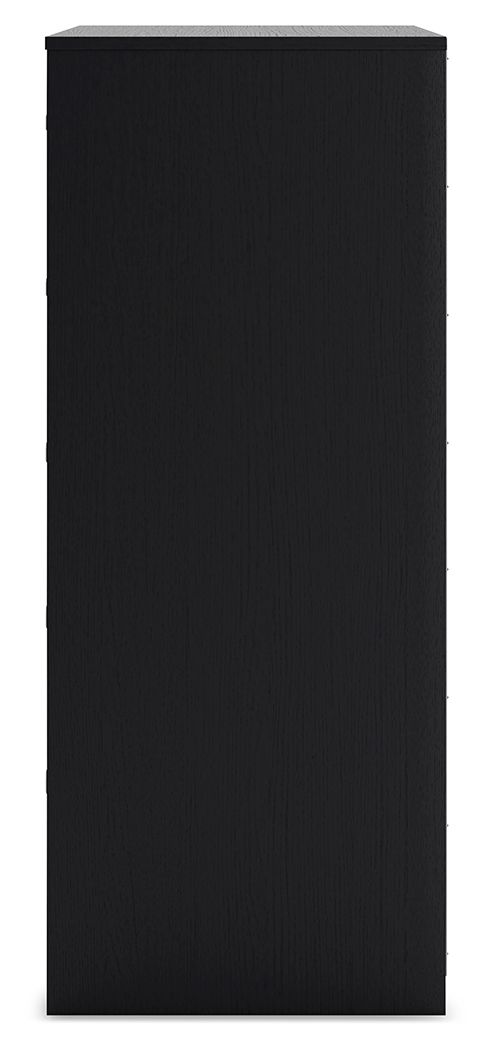 Finch - Five Drawer Chest - 46" Height - Black - Hornell Furniture Outlet