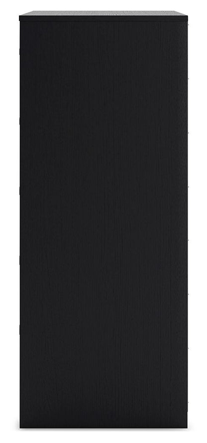 Finch - Five Drawer Chest - 46" Height - Black - Hornell Furniture Outlet