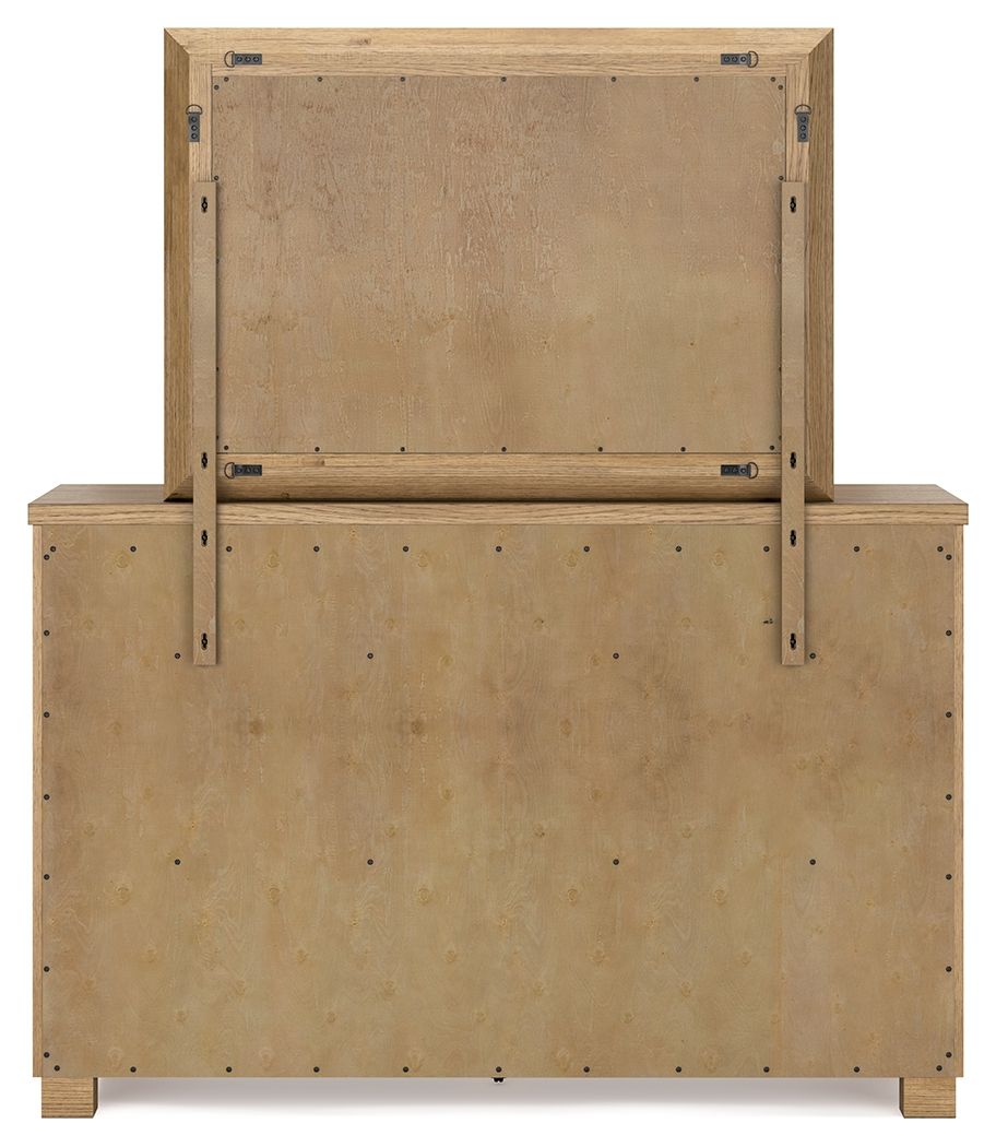 Galliden - Light Brown - Dresser And Mirror - Hornell Furniture Outlet