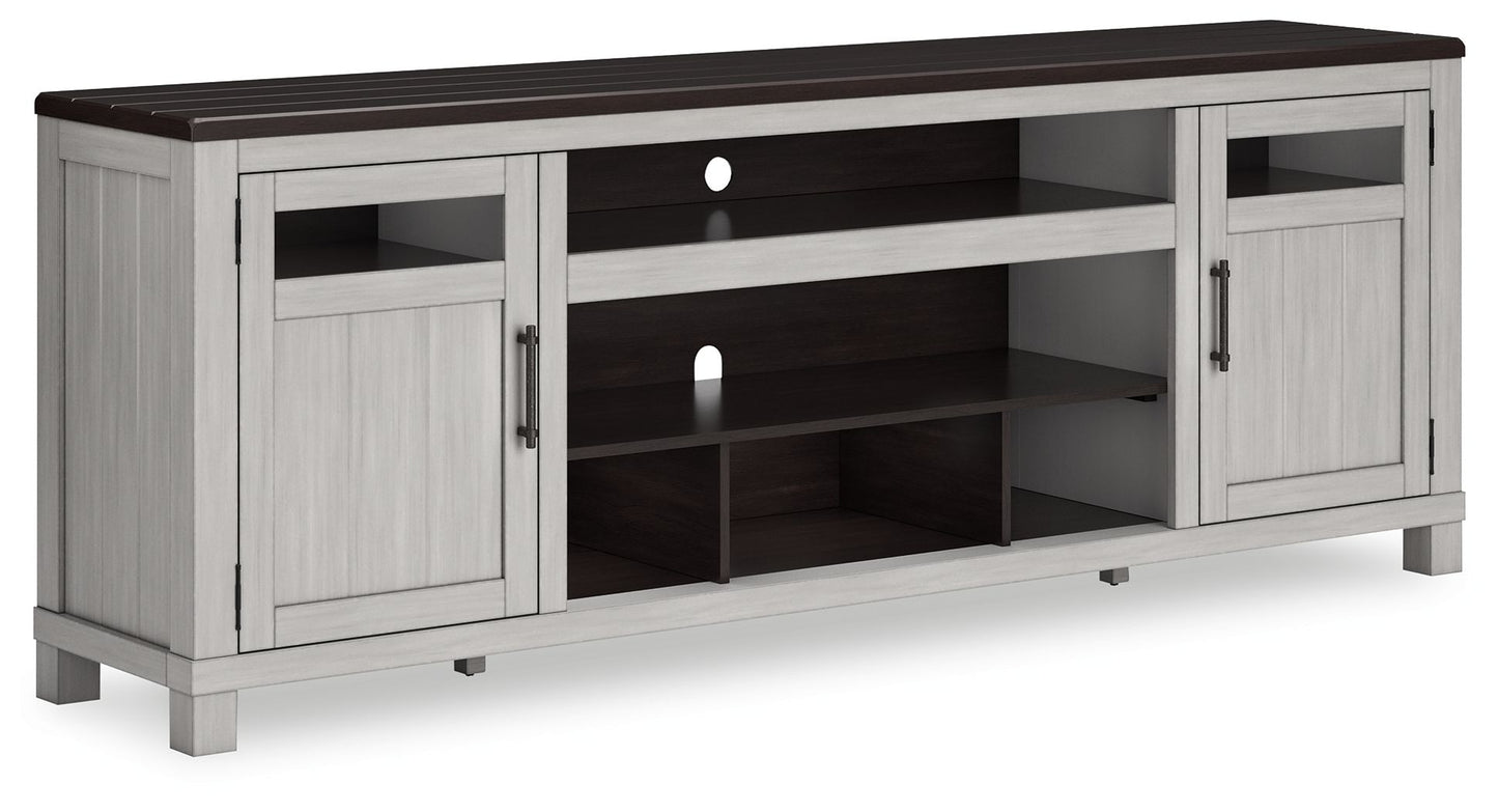 Darborn - Gray / Brown - XL TV Stand W/Fireplace Option - Hornell Furniture Outlet