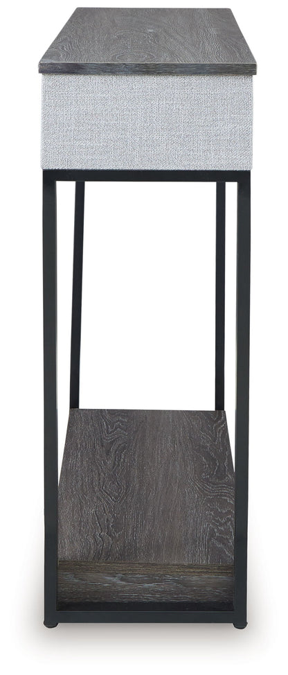 Sethlen - Gray / Black - Console Sofa Table - Hornell Furniture Outlet