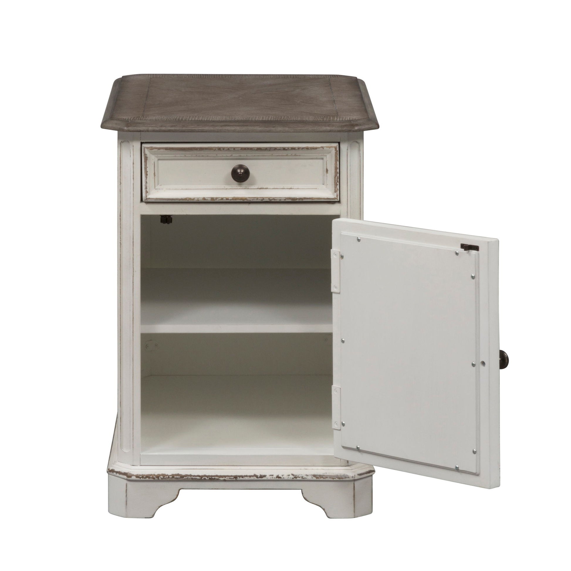 Magnolia Manor - Chair Side Table - White - Hornell Furniture Outlet