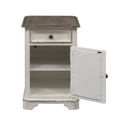 Magnolia Manor - Chair Side Table - White - Hornell Furniture Outlet