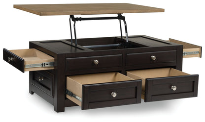 Drazmine - Brown - Lift Top Cocktail Table - Hornell Furniture Outlet