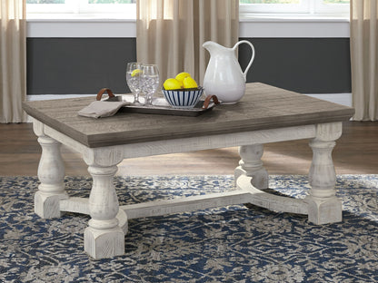 Havalance - Rectangular Cocktail Table - Gray / White - Hornell Furniture Outlet