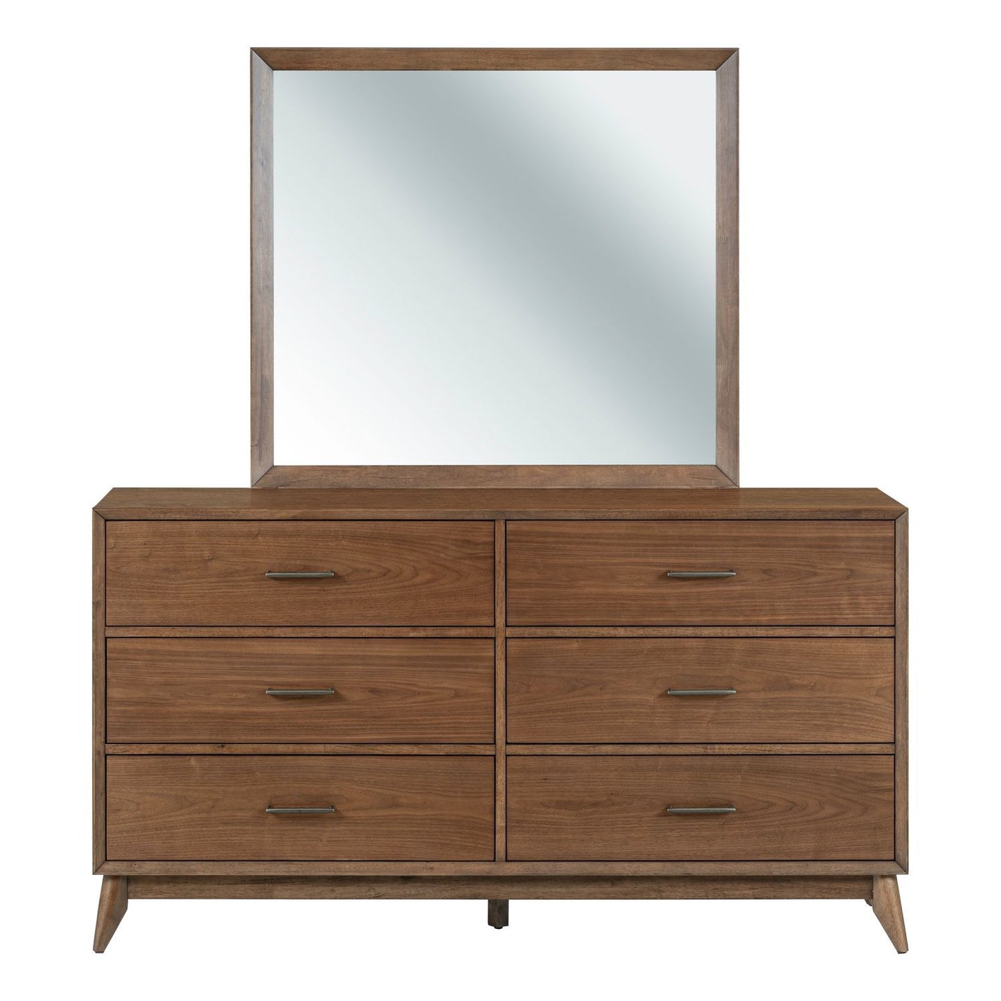 Century Modern - Dresser & Mirror - Light Brown - Hornell Furniture Outlet