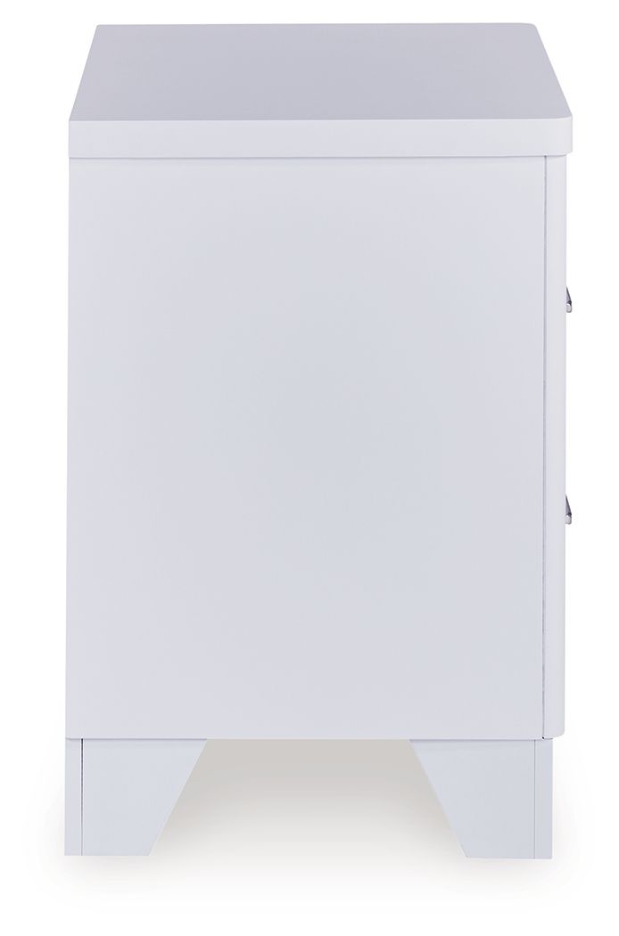 Jarlee - White - Two Drawer Night Stand - Hornell Furniture Outlet