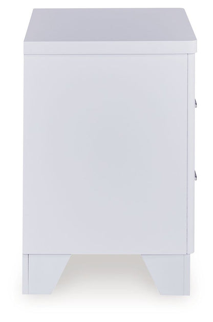 Jarlee - White - Two Drawer Night Stand - Hornell Furniture Outlet