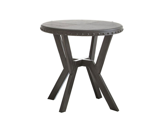 Alamo - Round End Table - Gray - Hornell Furniture Outlet