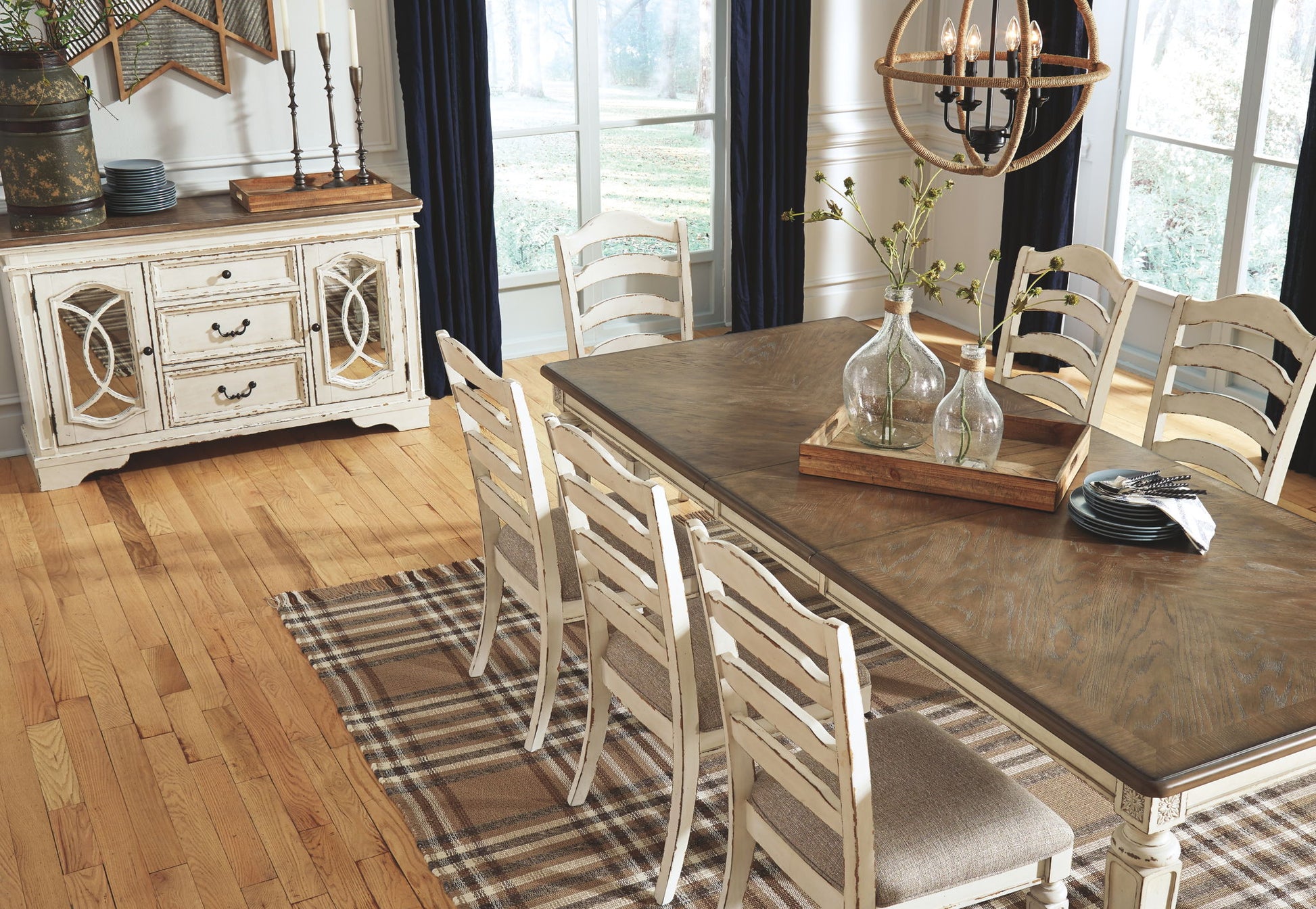 Realyn - Chipped White - Rectangular Dining Room Extension Table - Hornell Furniture Outlet
