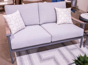 Ocean Beach - Gray - Loveseat With Cushion - Hornell Furniture Outlet