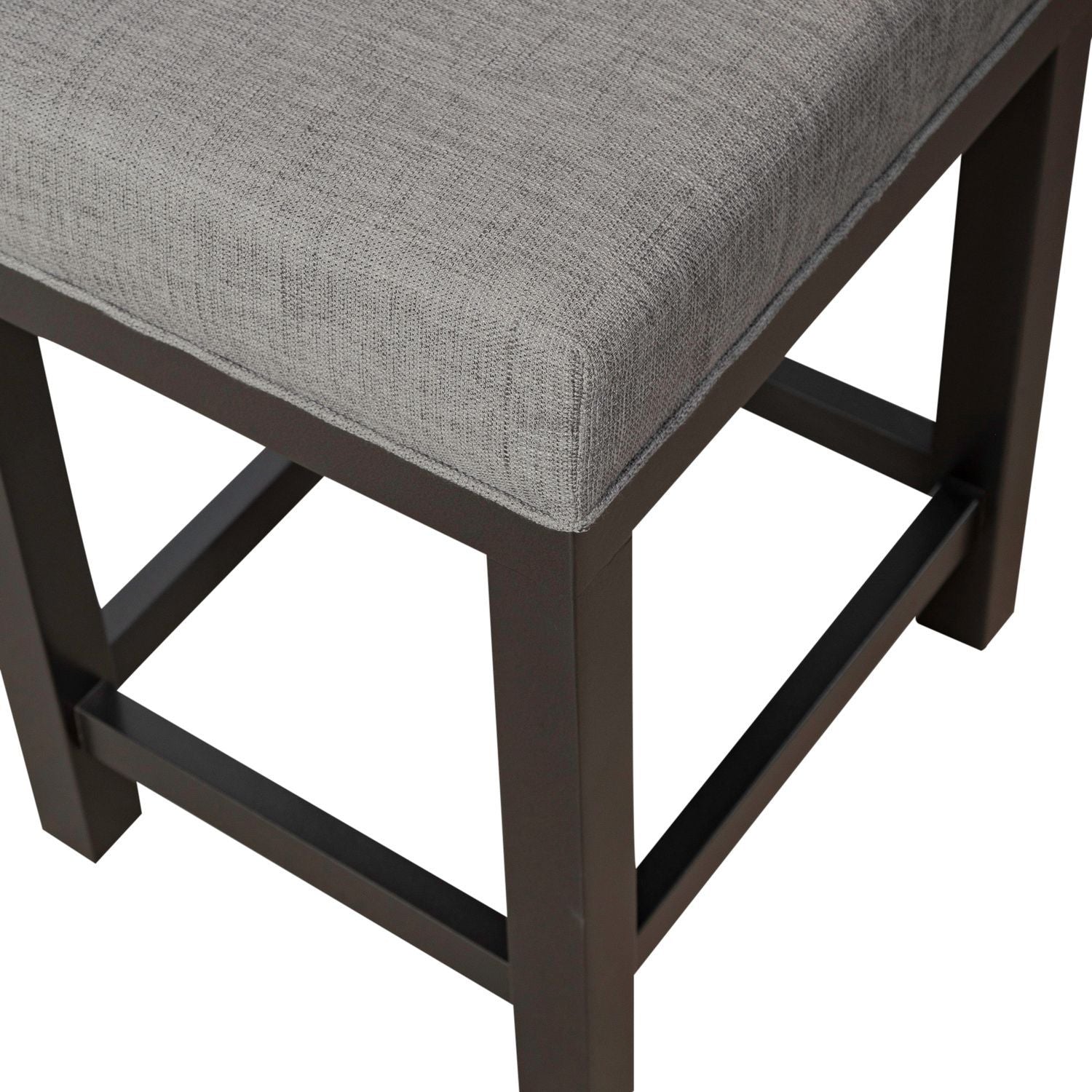 Tanners Creek - Upholstered Console Stool (Set of 3) - Dark Gray - Hornell Furniture Outlet