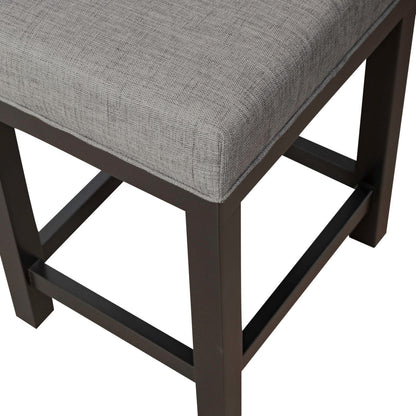 Tanners Creek - Upholstered Console Stool (Set of 3) - Dark Gray - Hornell Furniture Outlet