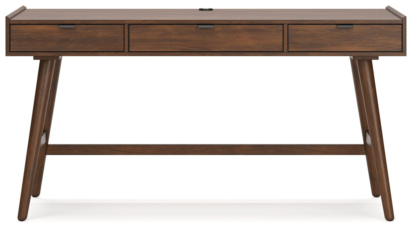 Lyncott - Brown - Home Office Desk - Hornell Furniture Outlet