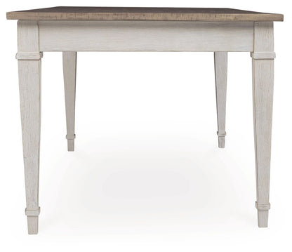 Skempton - RECT DRM Table w/Storage - White - Hornell Furniture Outlet