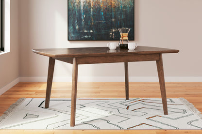 Lyncott - Brown - Rectangular Dining Room Butterfly Extension Table - Hornell Furniture Outlet