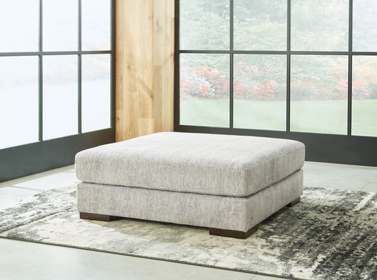 Regent Park - Pewter - Oversized Accent Ottoman - Hornell Furniture Outlet