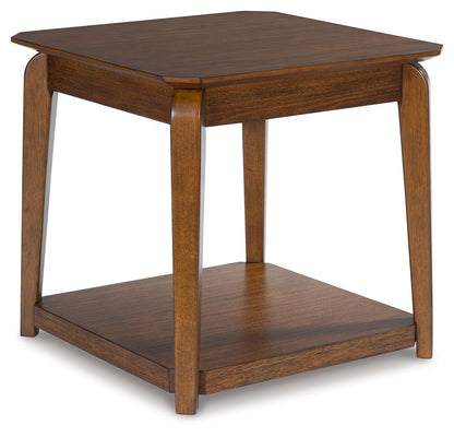 Trenmour - Medium Brown - Square End Table - Hornell Furniture Outlet