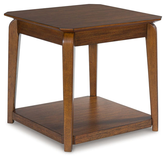 Trenmour - Medium Brown - Square End Table - Hornell Furniture Outlet