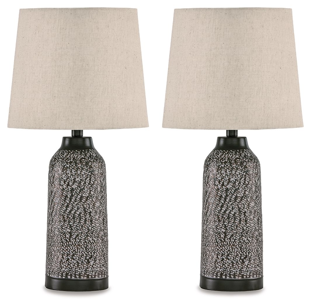 Lanson - Antique Bronze Finish - Metal Table Lamp (Set of 2) - Hornell Furniture Outlet