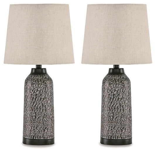 Lanson - Antique Bronze Finish - Metal Table Lamp (Set of 2) - Hornell Furniture Outlet