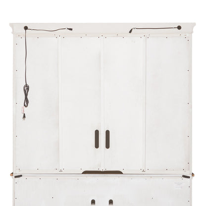 Morgan Creek - Entertainment Hutch - White - Hornell Furniture Outlet