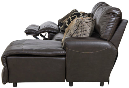 Como - 3 Piece Italian Leather Match Reclining Sectional - Hornell Furniture Outlet