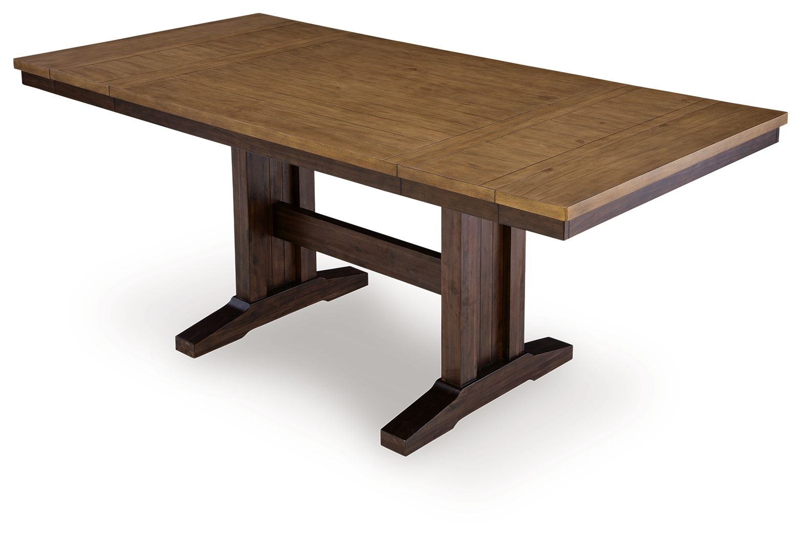 Rylandeen - Rectangular Dining Room Counter Height Extension Table - Light Brown / Dark Brown - Hornell Furniture Outlet