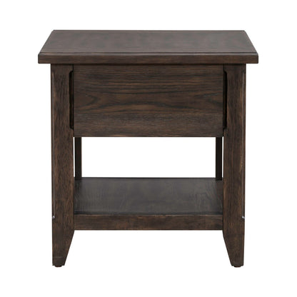 Paradise Valley - Rectangular End Table - Dark Brown - Hornell Furniture Outlet