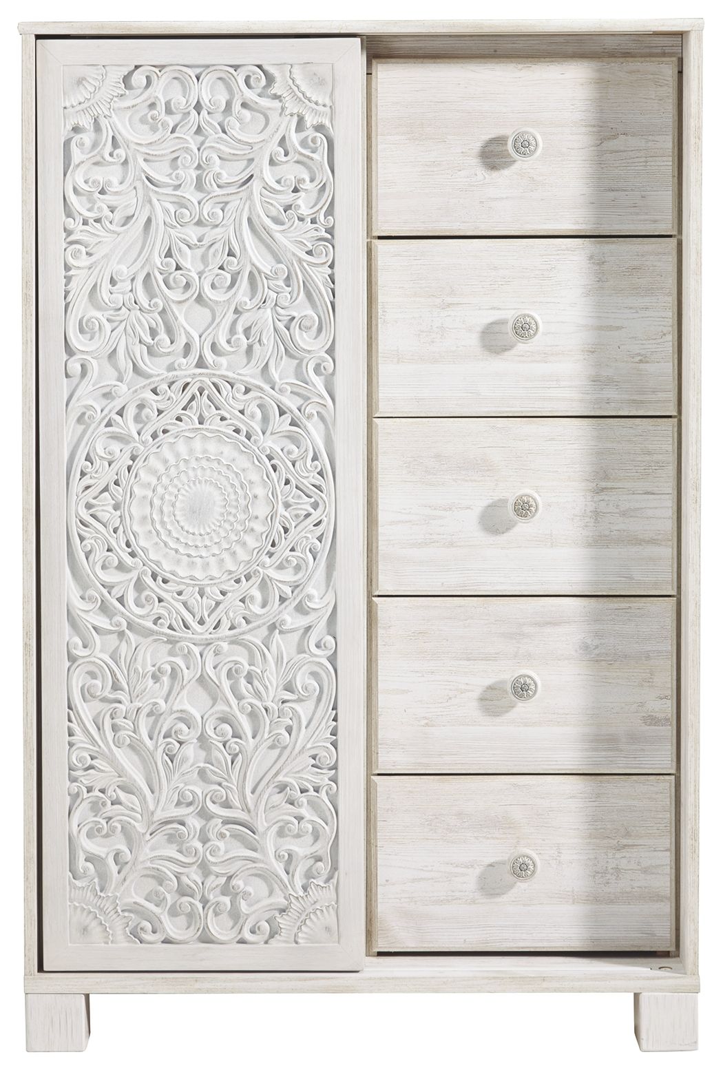 Paxberry - Whitewash - Dressing Chest - Hornell Furniture Outlet