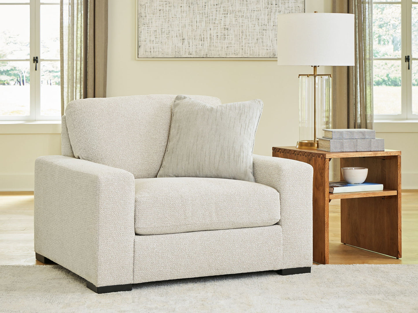 Conlee - Pike - Chair And A Half - Linen - Hornell Furniture Outlet