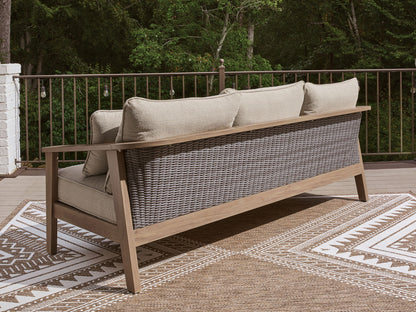 Harmony Headlands - Sofa With Cushion - Natural / Gray - Hornell Furniture Outlet