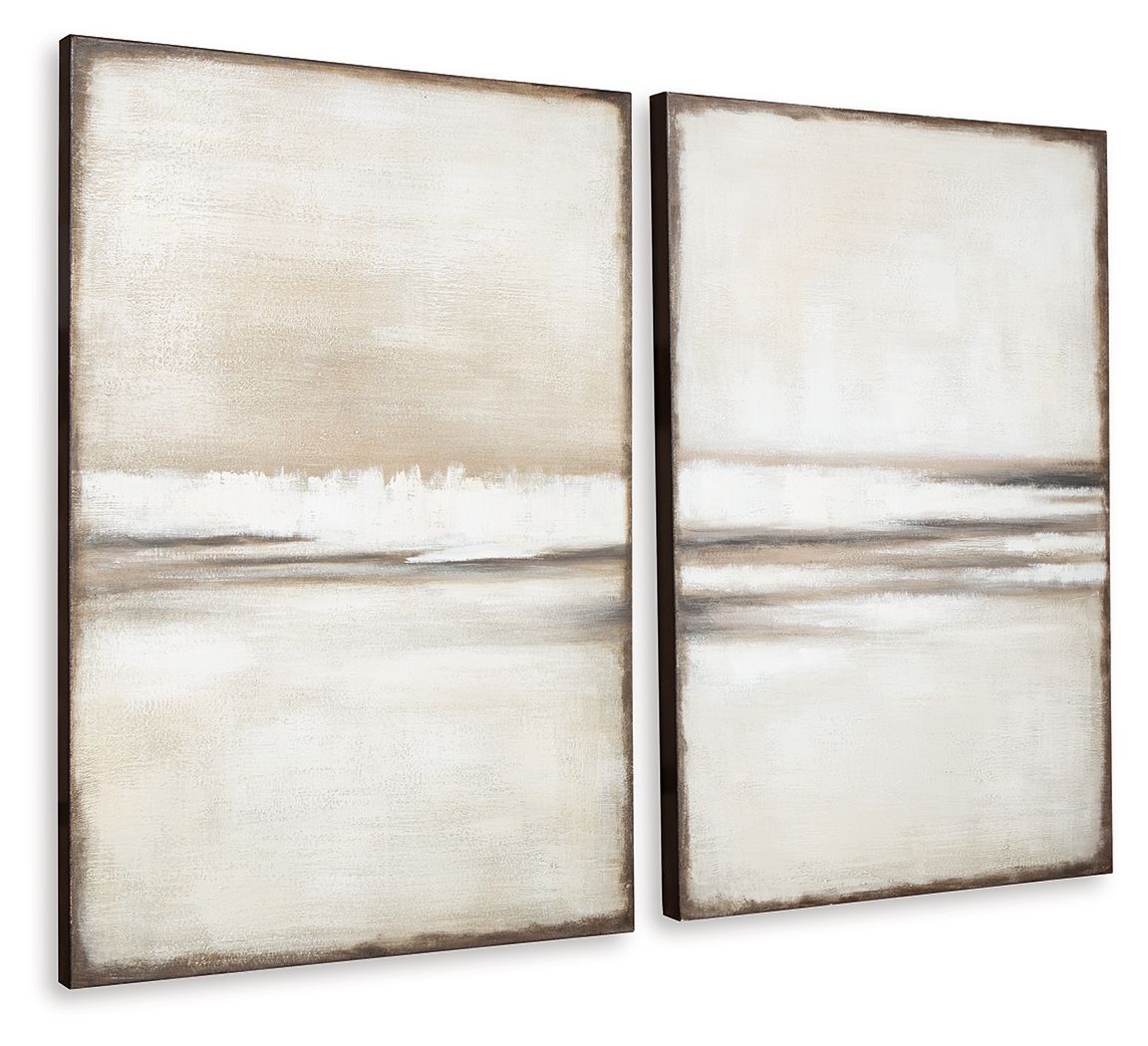 Brockdunn - Tan / Brown - Wall Art Set (Set of 2) - Hornell Furniture Outlet