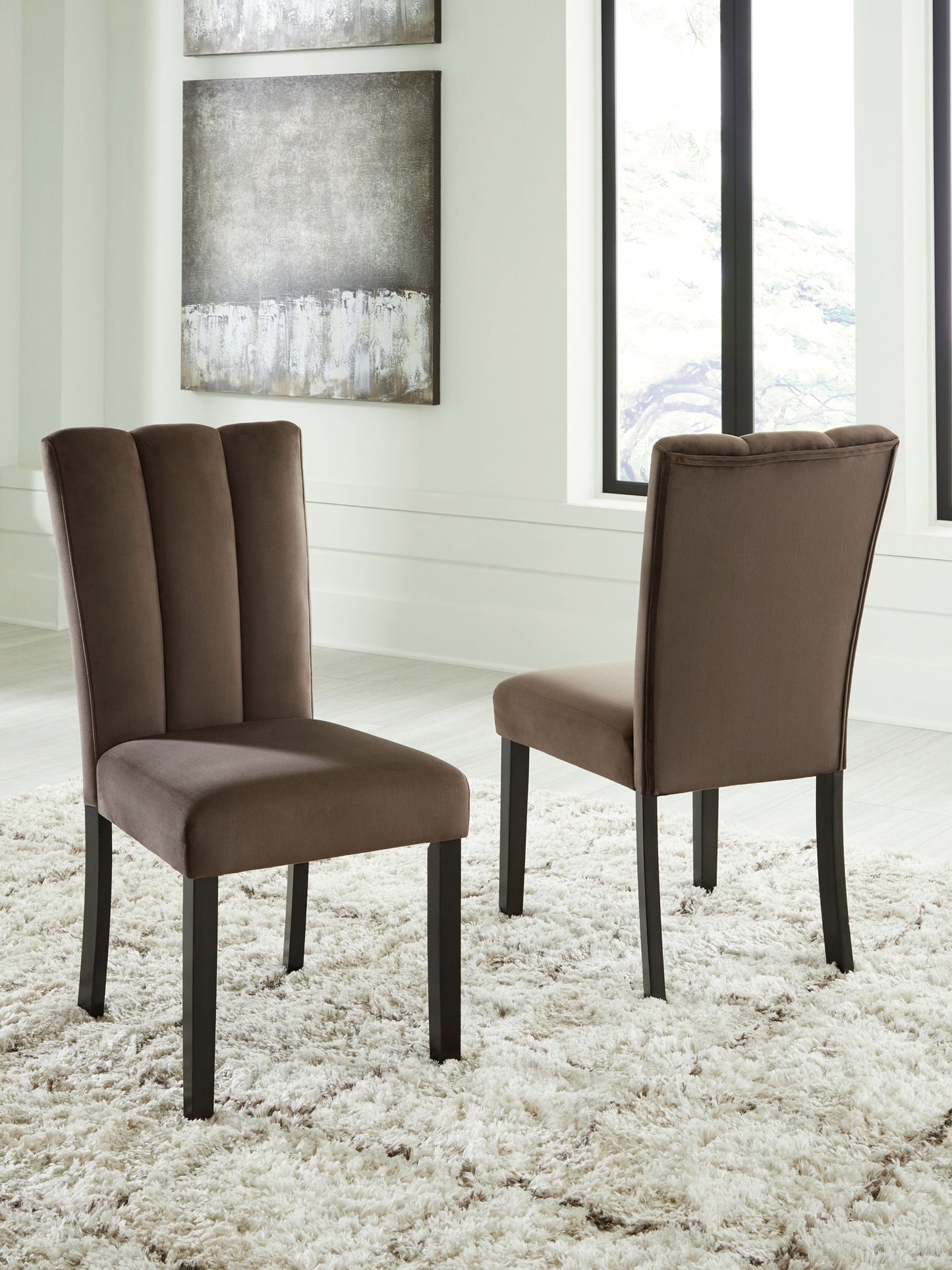 Jeshina - Mocha - Dining Upholstered Side Chair (Set of 2) - Hornell Furniture Outlet