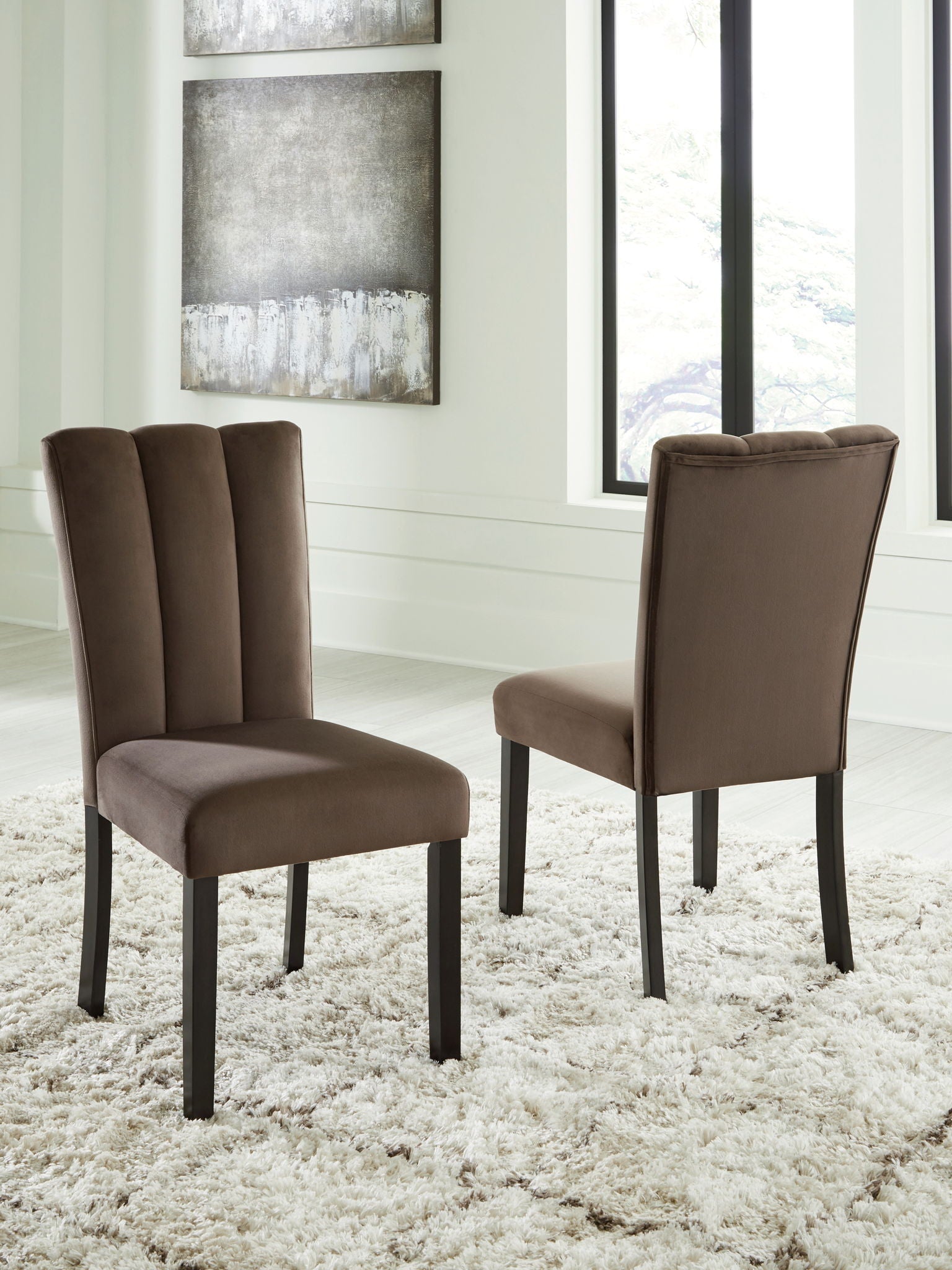 Jeshina - Mocha - Dining Upholstered Side Chair (Set of 2) - Hornell Furniture Outlet