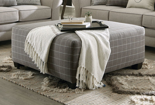 Lewiston - Cocktail Ottoman - Charcoal - Hornell Furniture Outlet