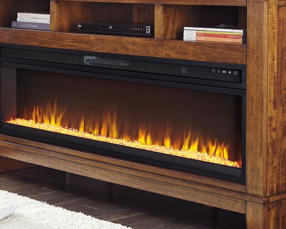 Entertainment Accessories - Black - Wide Fireplace Insert - Hornell Furniture Outlet