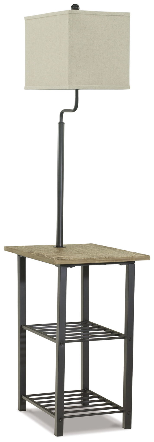 Shianne - Black - Metal Tray Lamp - Hornell Furniture Outlet