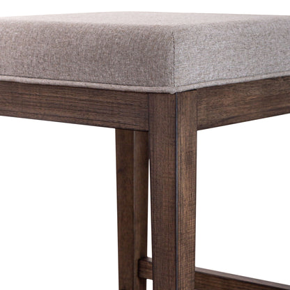 Arrowcreek - Upholstered Console Stool - Dark Brown - Hornell Furniture Outlet