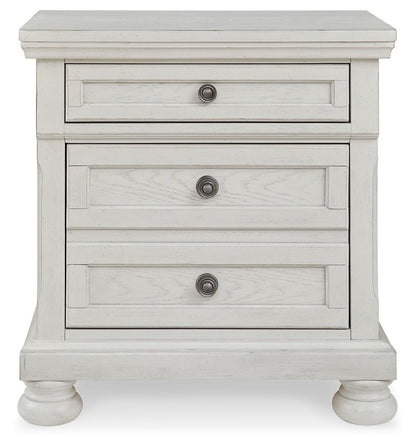 Robbinsdale - Two Drawer Night Stand - Antique White - Hornell Furniture Outlet