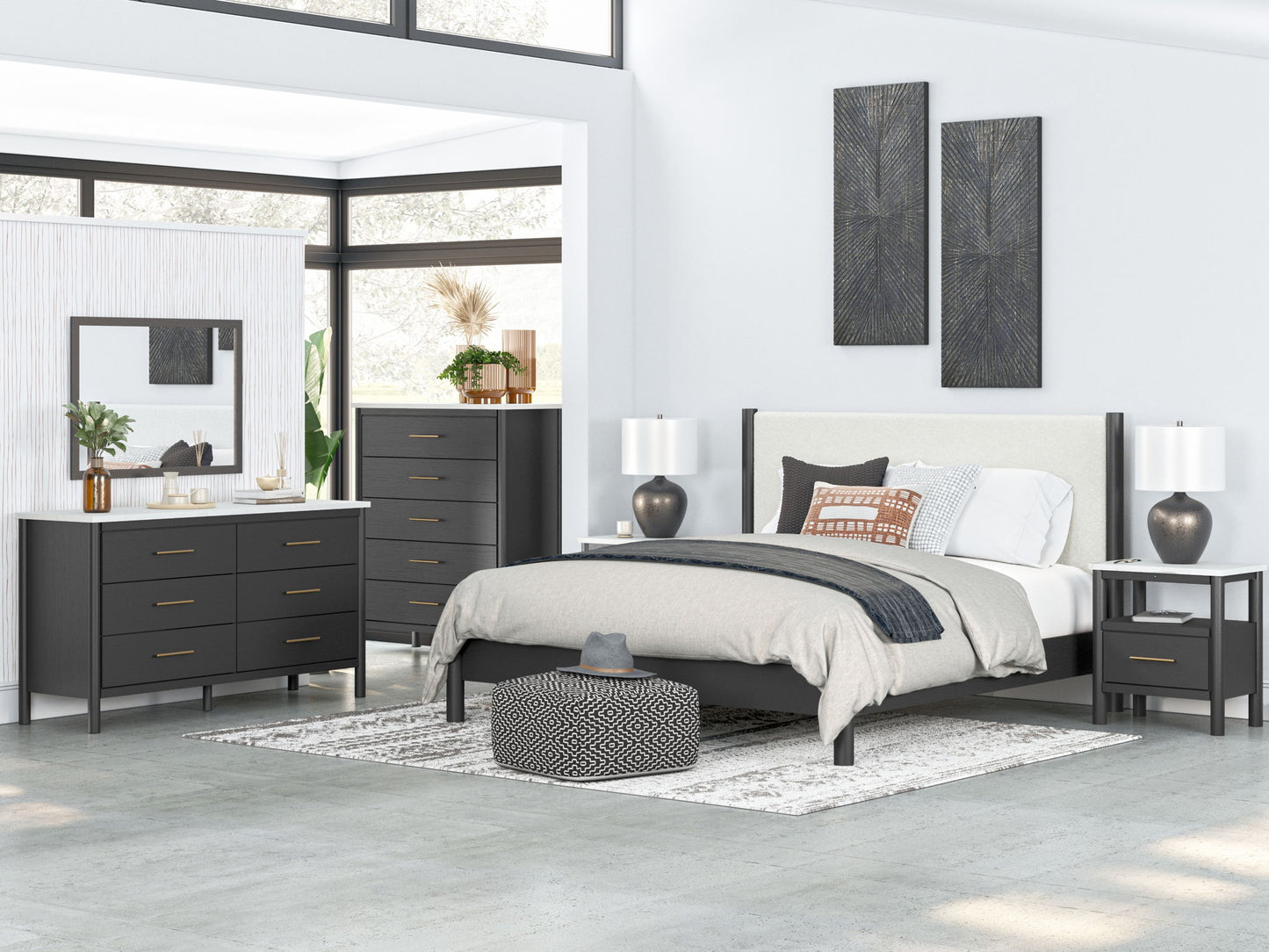 Cadmori - Upholstered Panel Bed - Hornell Furniture Outlet