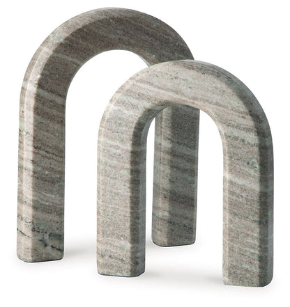 Keithton - Taupe - Sculpture Set (Set of 2) - Hornell Furniture Outlet