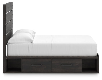 Hollivern - Panel Bed With Storage - Hornell Furniture Outlet